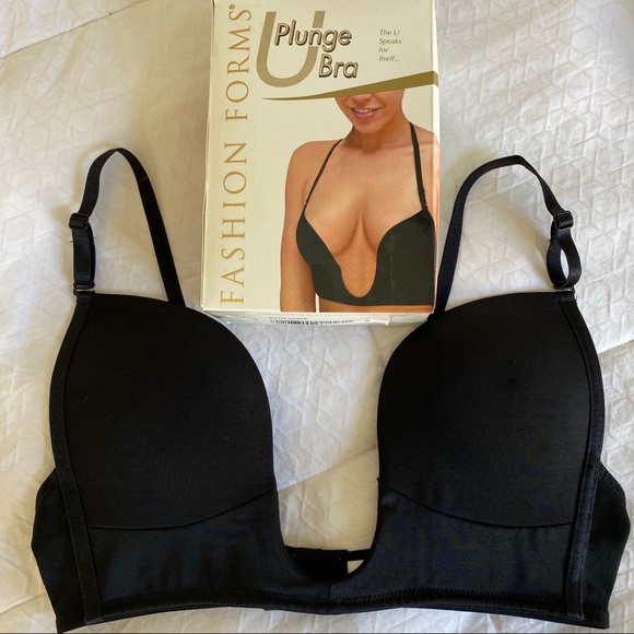 Other - Boston Proper U Deep Plunge Bra Black 36D